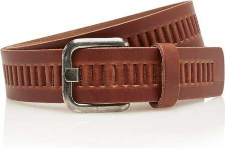 4cm XL riem perfo set zwart-bruin-cognac-blauw