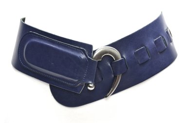 8cm brede dames riem blauw 8100